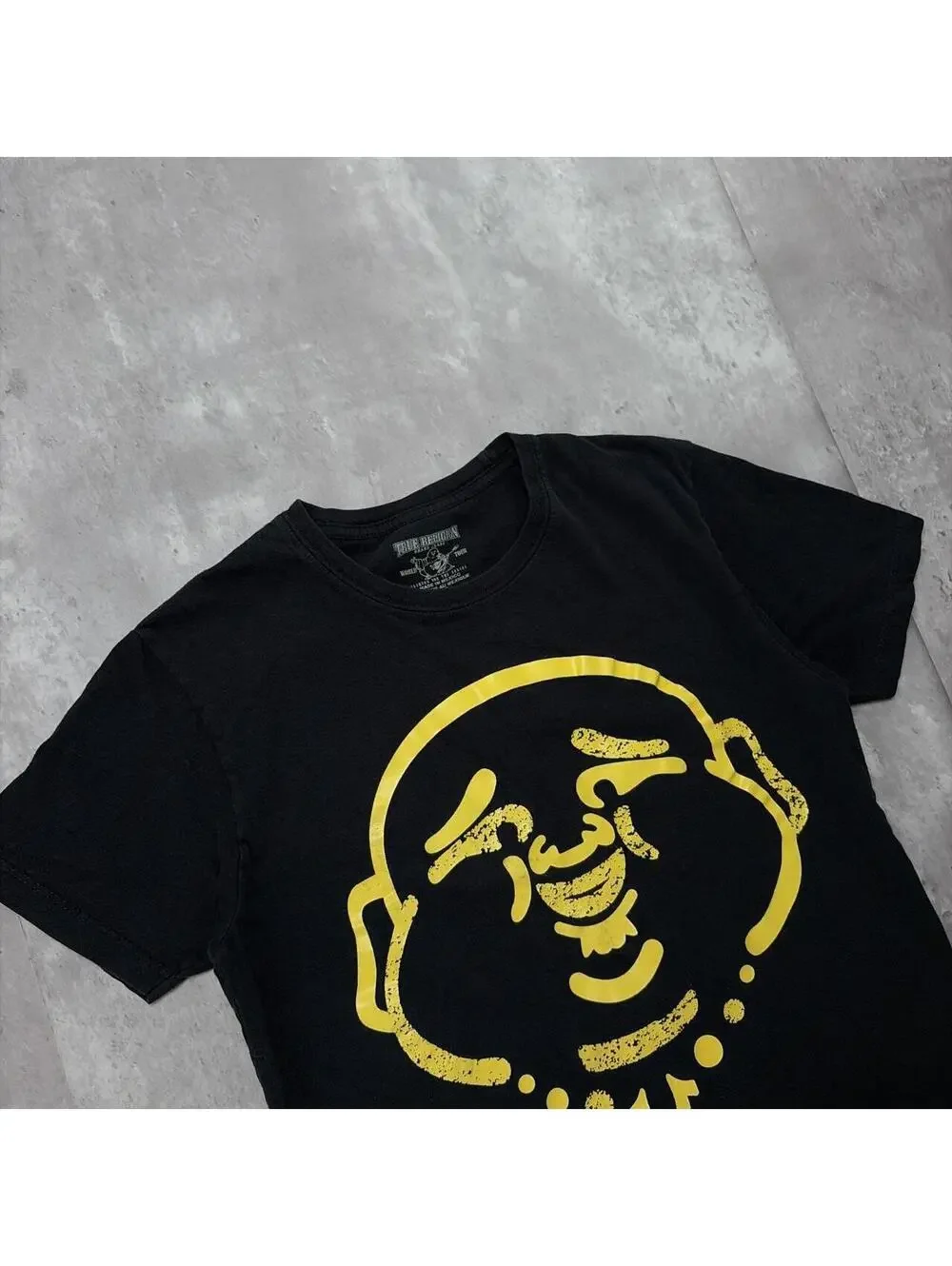 Y2K Black True Religion Grunge Gothic Skater T-Shirt